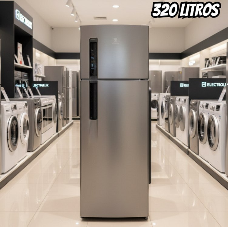 Geladeira Electrolux Frost Free 320L Duplex Inox