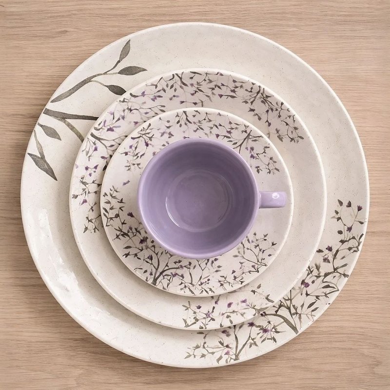 Aparelho de Jantar e Chá Oxford Unni Lilac 20 peças