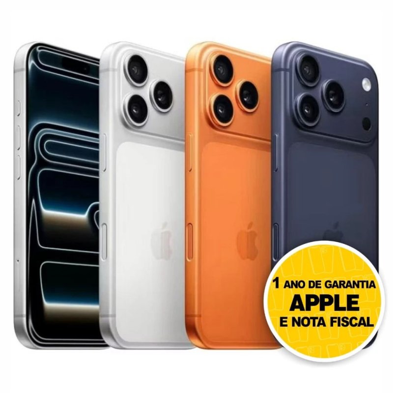 IPhone 17 Pro E Pro Max 256GB 5G Dual E-sim Lacrado Original 1 Ano De Garantia Apple