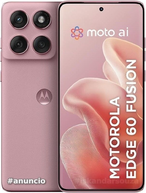 Smartphone Motorola Edge 60 Fusion 5G - 256GB 16GB (8GB RAM+8GB Ram Boost) 50MP Sony AI Camera IP68 NFC - Rosa