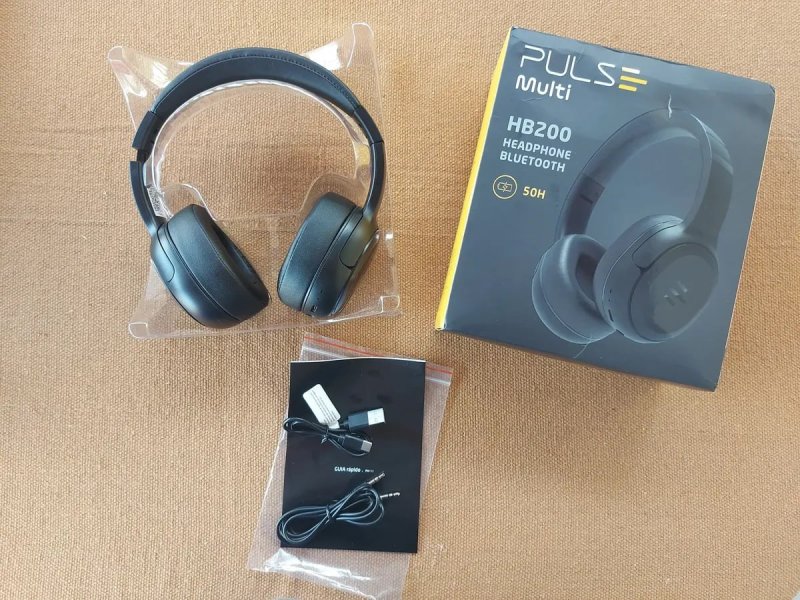 Fone de Ouvido Headphone HB200 Bluetooth Preto Pulse PH430