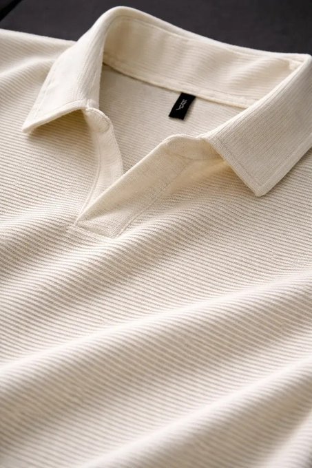 Famosa Camisa Polo Texturizada Masculina Sem Botão