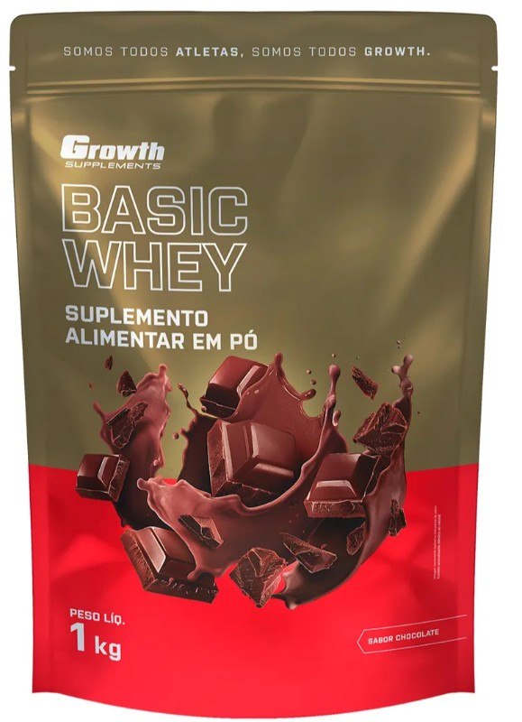 Basic Whey 1kg Growth Supplements - Chocolate