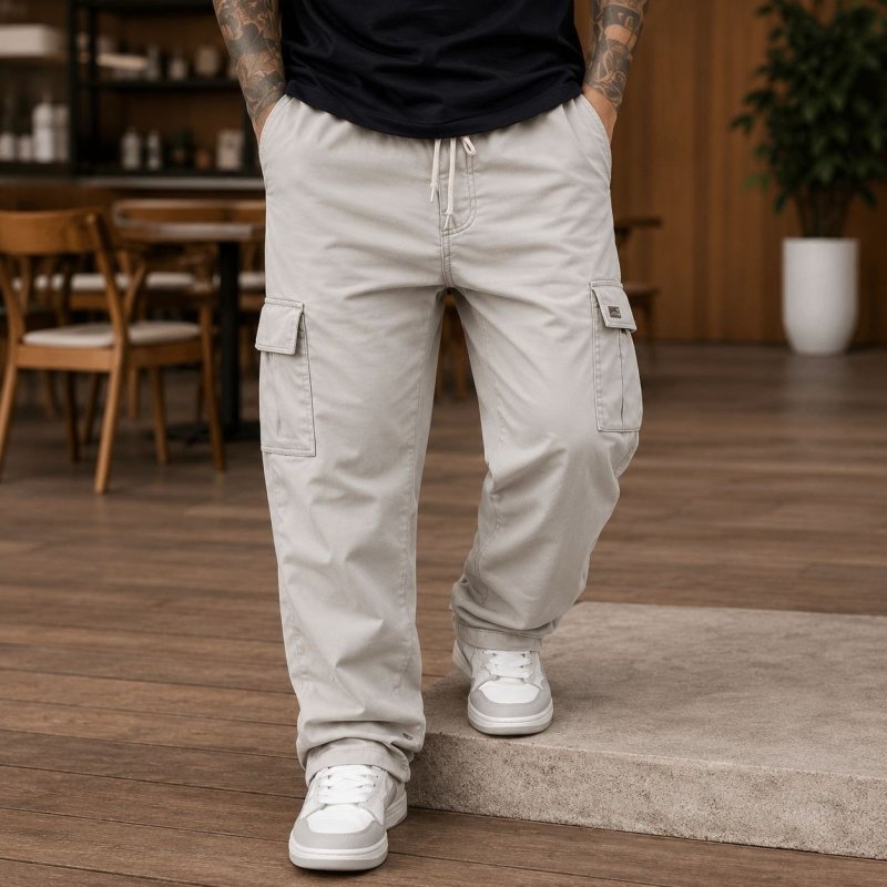Calça Cargo Jeans Larga Skate (5 cores)