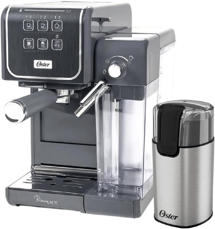 Kit Cafeteira Oster PrimaLatte Touch + Moedor Elétrico