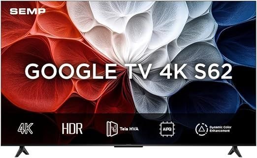 Semp Smart TV 50 Polegadas LED 4K com Google TV WiFi Bluetooth HDR10+