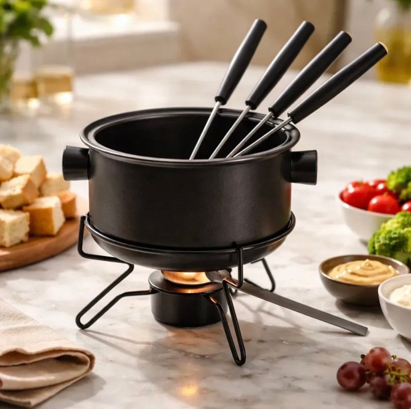 Aparelho Fondue com 7 Pçs Antiaderente