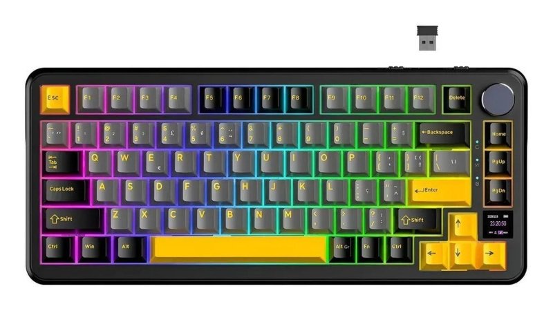 Teclado Mecânico Sem Fio Attack Shark X85pro 75% Tela Tft