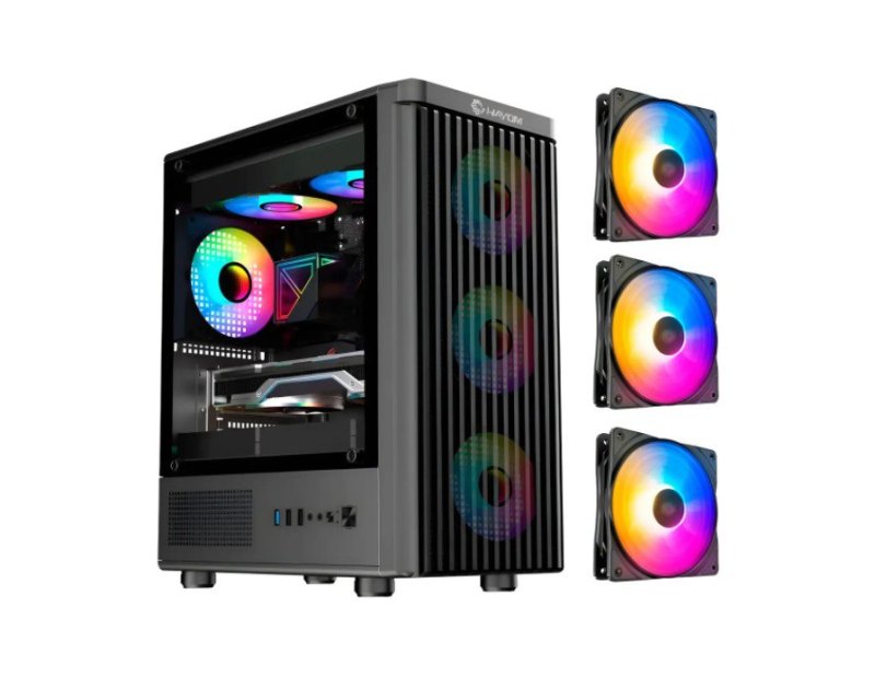 Gabinete Gamer Hayom GB1727 com 3 Fans RGB