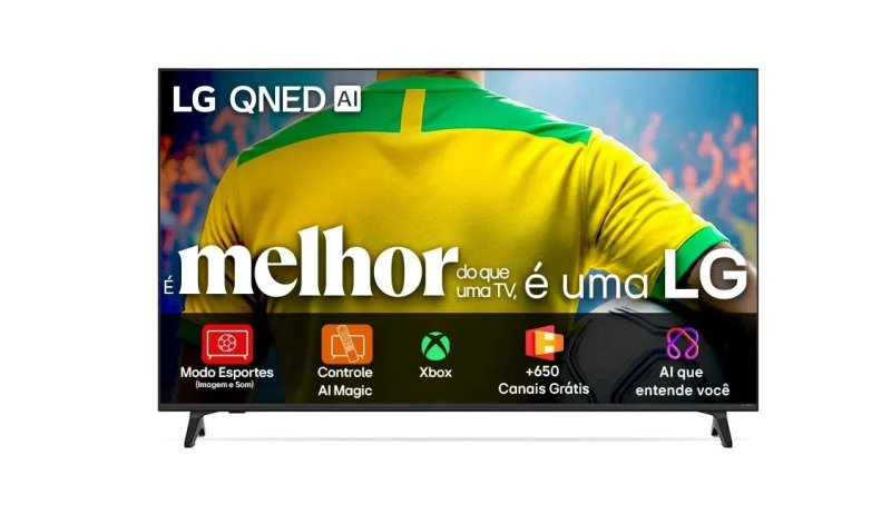 Smart TV 4K 75" LG QNED73, Preto