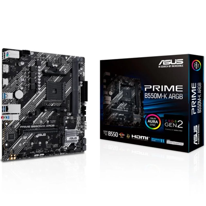 Placa Mãe Asus Prime B550M-K ARGB