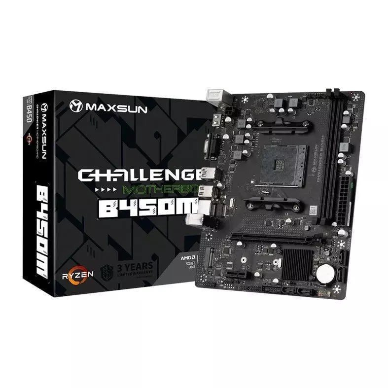 Placa Mae Maxsun Challenger B450M, DDR4, Socket AMD AM4, M-ATX, Chipset AMD B450