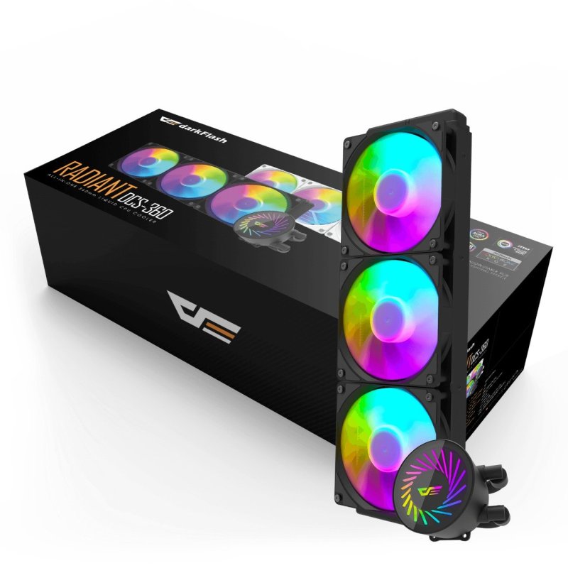 Water Cooler Aigo Darkflash DC360 Radiant, ARGB, 360mm, Preto, DC360BK