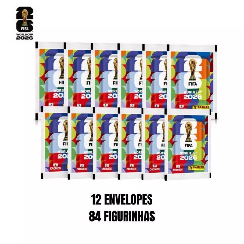 KIT 12 Envelopes com 84 Figurinhas