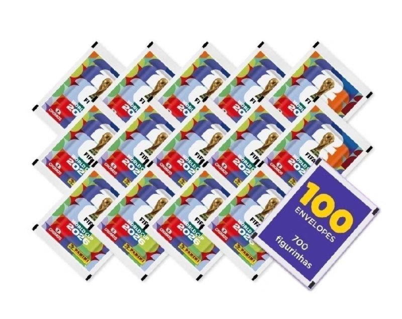 Copa do Mundo 2026 - Contém 100 Envelopes com 700 Figurinhas Oficial Panini