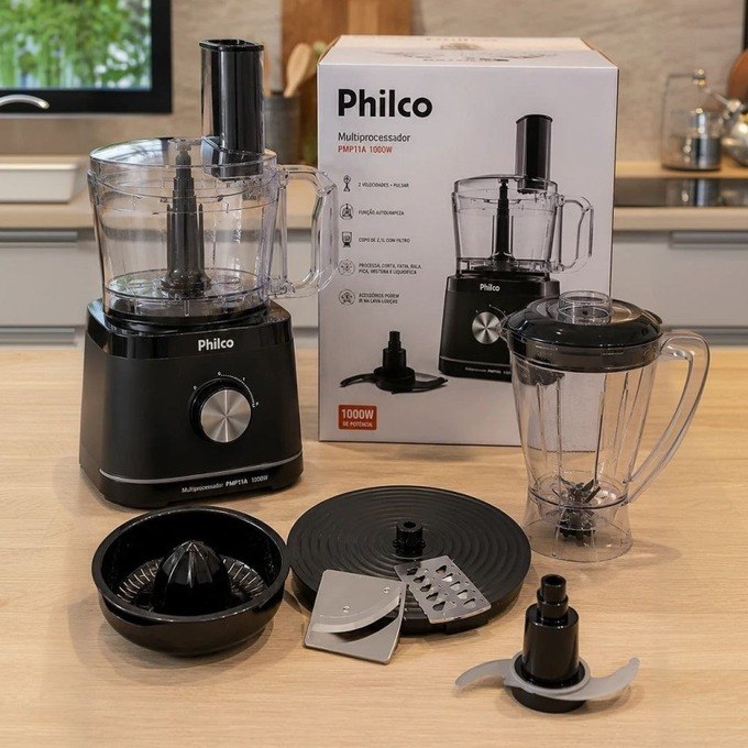 Multiprocessador Philco 5 em 1 1000W com Liquidificador 2,2L