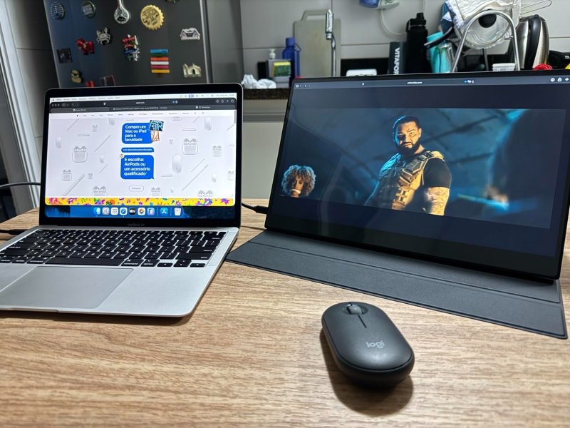 Monitor Portátil Bettdow 15,6" FHD 1080P USB-C/HDMI com Capa Inteligente