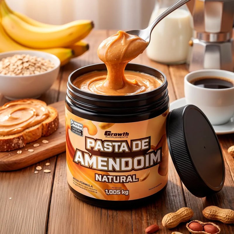 Pasta De Amendoim Integral Torrado 1kg Growth Supplements