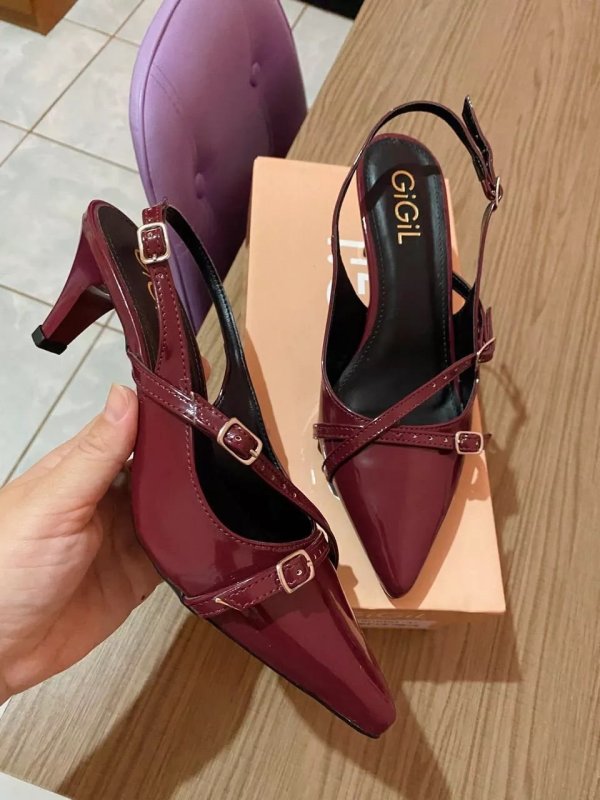 Sapato Scarpin Social Slingback
