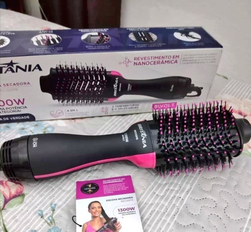 Escova Secadora Britânia 1300w Bivolt