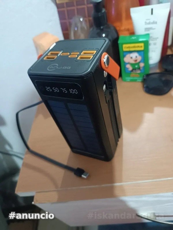 Carregador Portátil Power Bank Solar Turbo 50.000mah Rápido