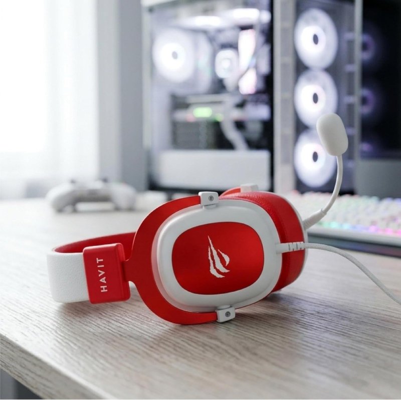 Havit Headphone Fone de Ouvido H2002d Red Gamer com Microfone