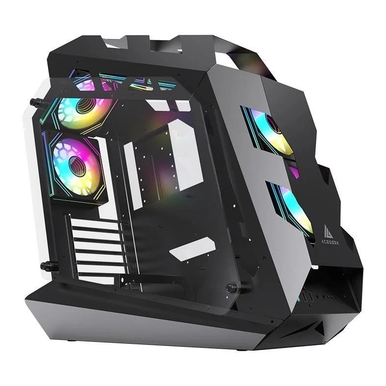 Gabinete Gamer Acegeek Vortex Mid-Tower com Lateral de Vidro