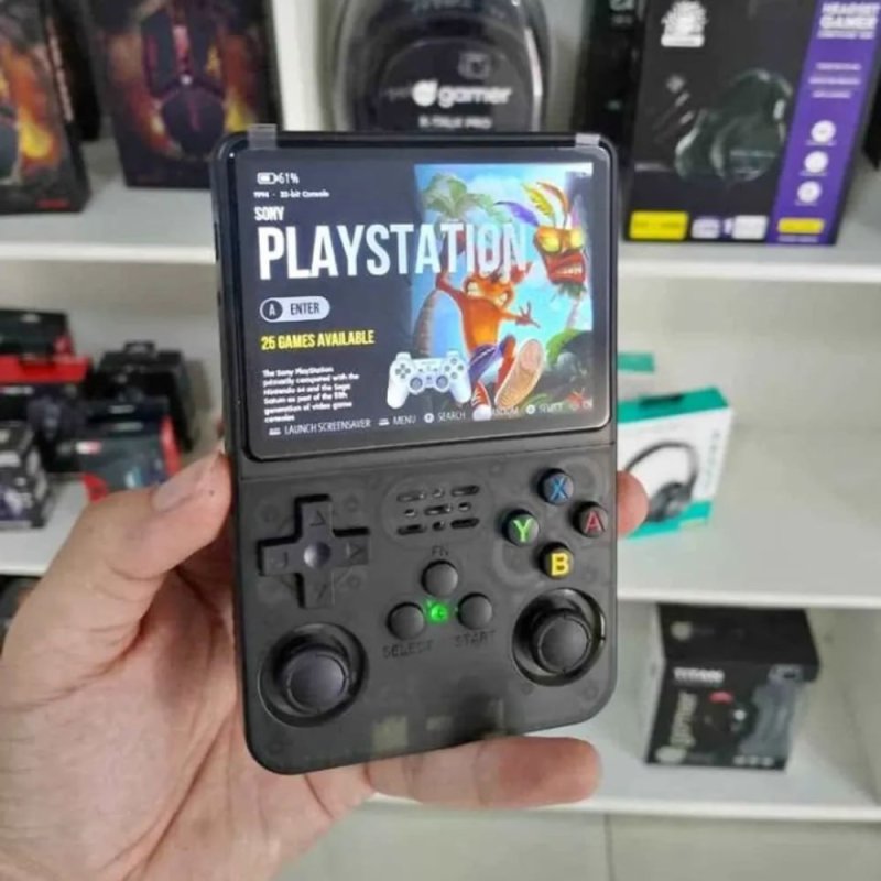 Console Portátil R36S Linux Tela IPS
