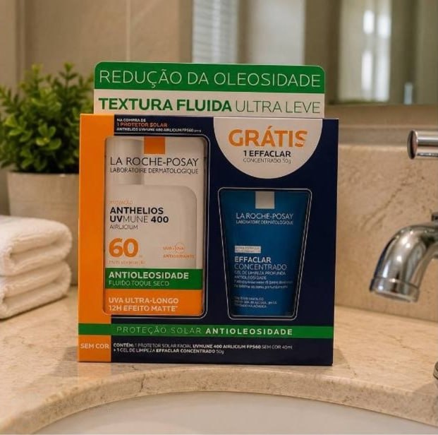Kit La Roche-Posay Protetor Facial Anthelios Airlicium FPS80 40G + Effaclar Gel Concentrado 50G