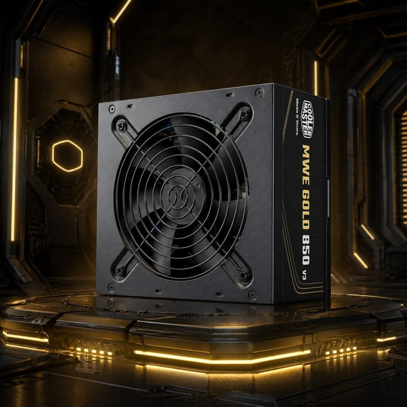 Fonte Cooler Master MWE Gold 850 V3, 850W, 80 Plus Ouro, ATX 3.1, PFC Ativo, Preto