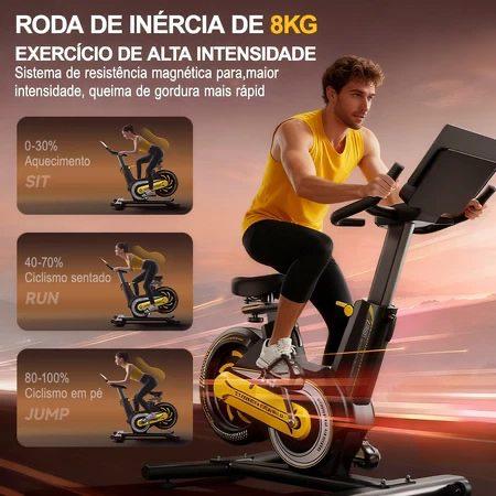 Bicicleta Spinning Magnética Suporte 180kg