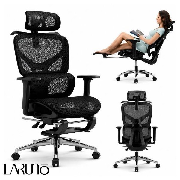 Cadeira de Escritório Ergonômica Reforçada Malha Respirável LARUNO