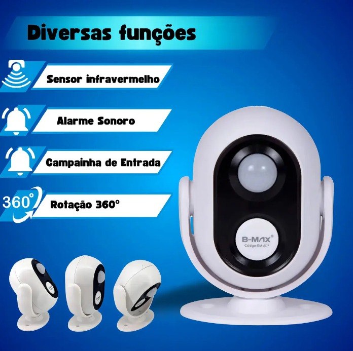 Sensor de Presença B-Max BM-607 Infraverme + Frete Grátis