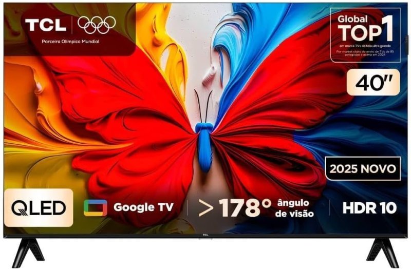 TCL Smart TV 40 Polegadas HD QLED - WiFi Bluetooth Google TV