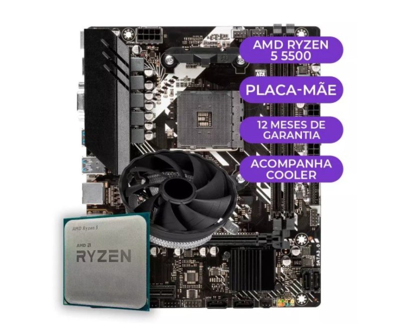 Kit Upgrade Gamer AMD Ryzen 5 5500 + B450M