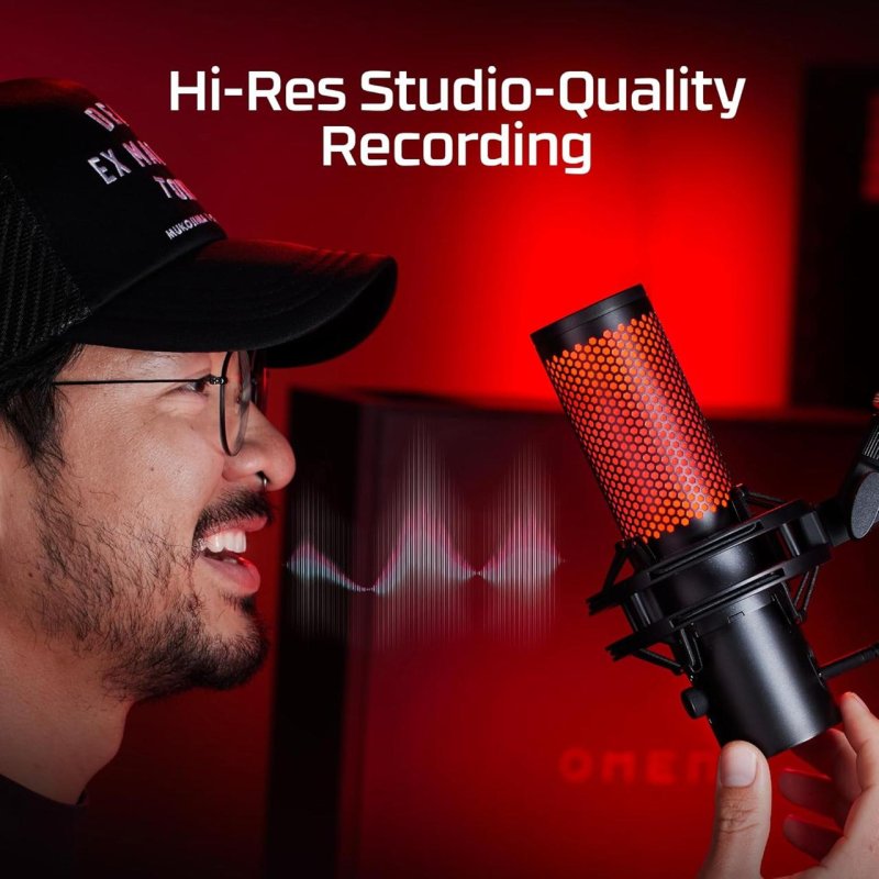 Microfone USB HyperX QuadCast 2 para Streaming e Podcasts