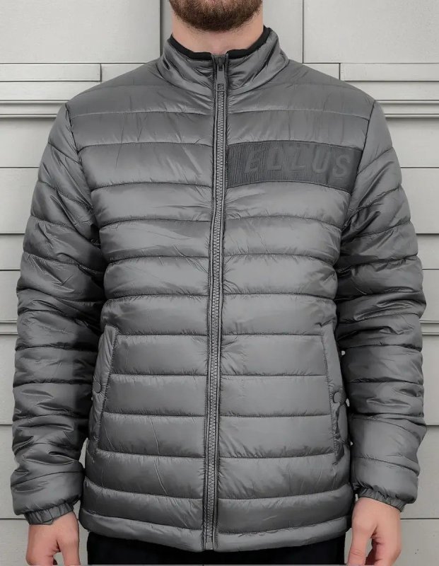 Jaqueta Ellus Masculina Nylon Bomber Gominhos Cinza
