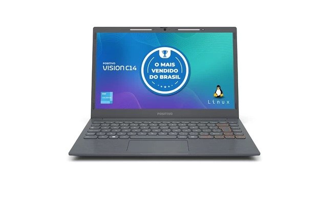 Notebook Positivo Vision C14 Intel Celeron Linux 4GB + 128GB eMMC 14” HD Lumina BAR – Cinza