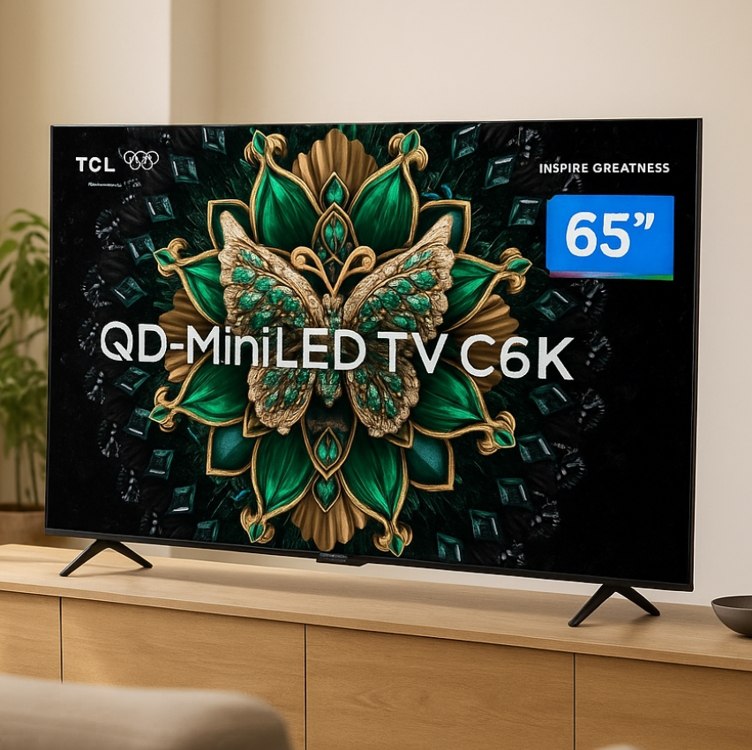 Smart TV Tcl 65 Polegadas Qled Mini Led 4k C6k Wifi Bluetooth Google Tv 4 Hdmi 144hz Hdr10+