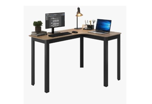 Mesa em L Orgânica Curva 120cm para PC, Modelo Legos
