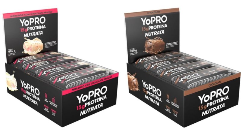 Caixa de Barras de Proteína Yopro Nutrata 40g (12 unidades)