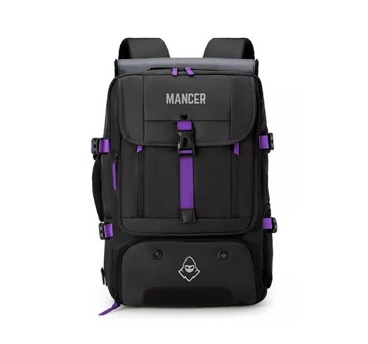 Mochila Mancer Kairos, Preto e Roxo
