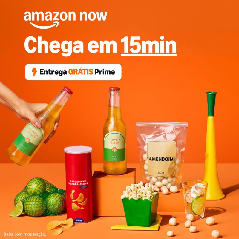 Serviço de entrega de alimentos e bebidas em minutos com Amazon Now