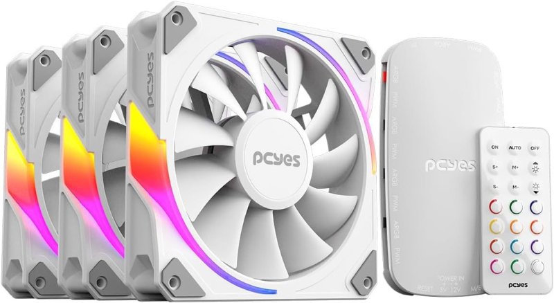 KIT COOLER FAN + CONTROLADORA PARA GABINETE 3UN SANGUE FRIO 3 ARGB WHITE GHOST 120MM PCYES