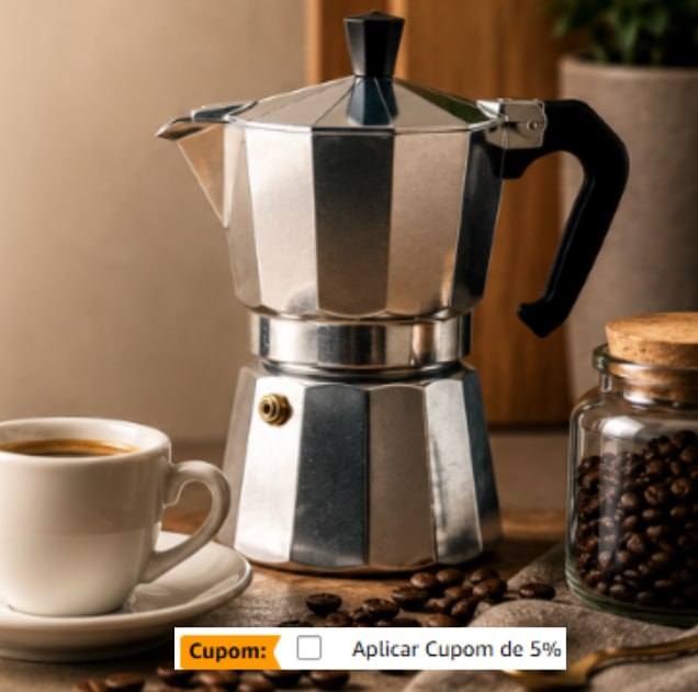 Cafeteira Italiana de Alumínio (6 Xícaras (300ml))