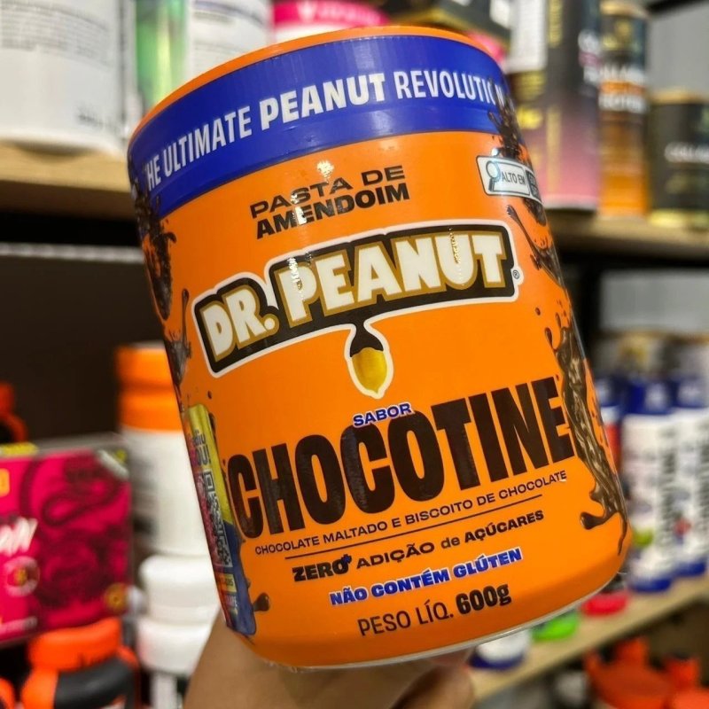 DR. Peanut Pasta de Amendoim Sabor Chocotine, Pote 600g