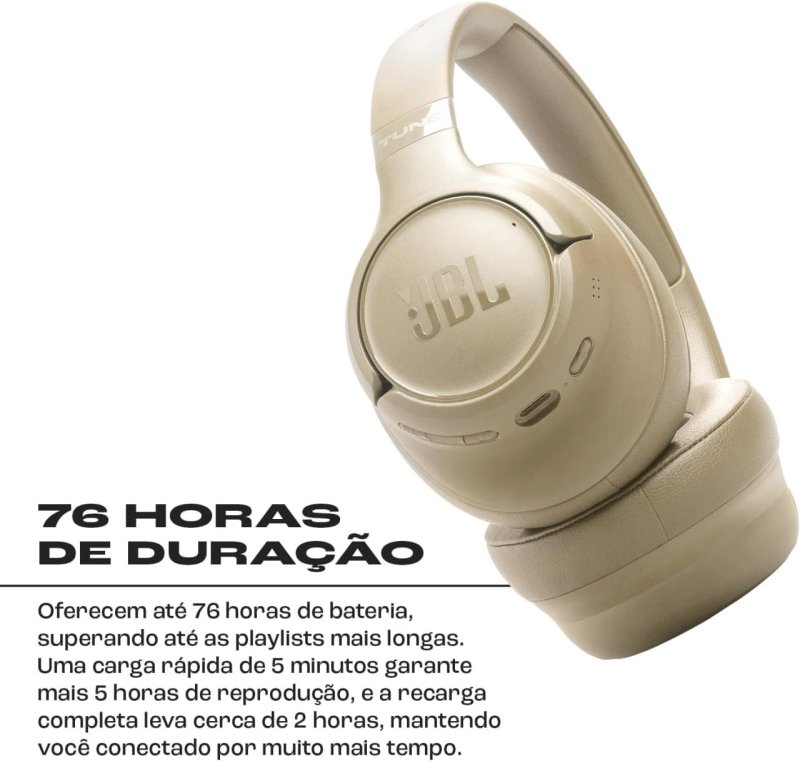 JBL Tune 730 Over Ear Bluetooth com Cancelamento de Ruído