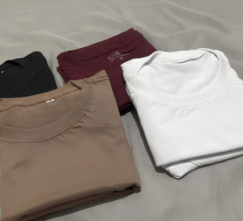 Kit 4 Camisas Camiseta Básica Algodão