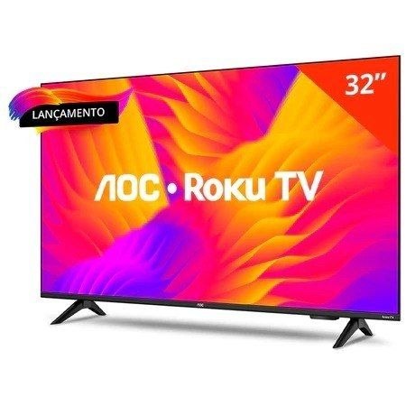 Smart TV LCD LED 32" AOC 32S5155/78G - Wi-Fi, HD, Quad Core, Dolby Áudio, 60 Hz