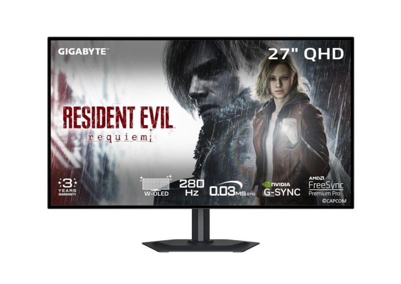Monitor OLED GIGABYTE MO27Q28GR, 27" Preto